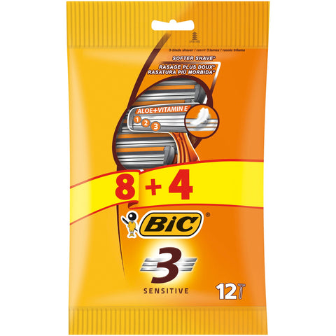 GETIT.QA- Qatar’s Best Online Shopping Website offers BIC 3 SENSITIVE DISPOSABLE RAZOR 12 PCS at the lowest price in Qatar. Free Shipping & COD Available!