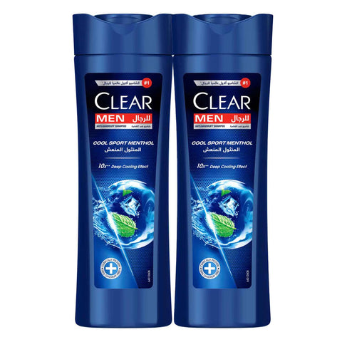 GETIT.QA- Qatar’s Best Online Shopping Website offers CLEAR ANTI DANDRUFF SHAMPOO COOL SPORT MENTHOL FOR MEN 2 X 400 ML at the lowest price in Qatar. Free Shipping & COD Available!