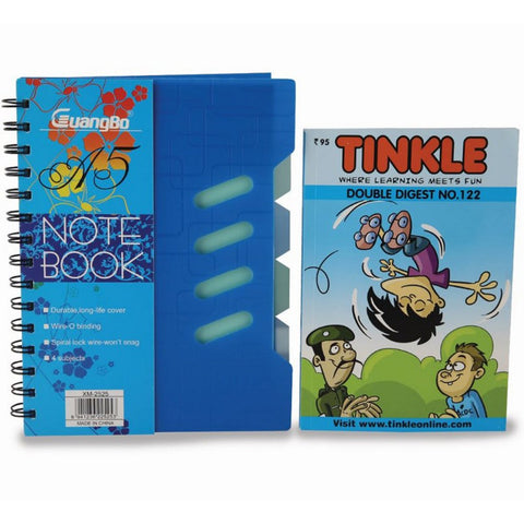 GETIT.QA- Qatar’s Best Online Shopping Website offers TINKLE DOUBLE DIGEST NO: 122  +  4 SUBJECT NOTE BOOK 1PIECE at the lowest price in Qatar. Free Shipping & COD Available!