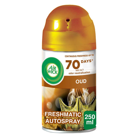 GETIT.QA- Qatar’s Best Online Shopping Website offers AIRWICK OUD AUTOMATIC SPRAY REFILL 250 ML at the lowest price in Qatar. Free Shipping & COD Available!