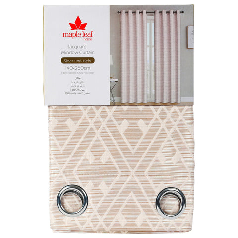 GETIT.QA- Qatar’s Best Online Shopping Website offers MAPLE LEAF HOME JACQUARD WINDOW CURTAIN 140 X 260CM PEACH at the lowest price in Qatar. Free Shipping & COD Available!