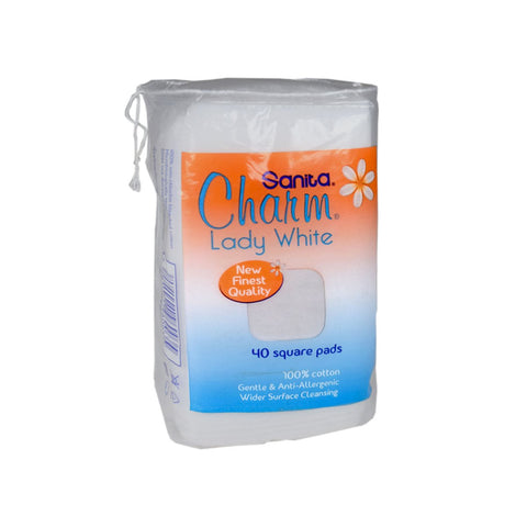 GETIT.QA- Qatar’s Best Online Shopping Website offers SANITA CHARM SQUARE COTTON PADS LADY WHITE 40PCS at the lowest price in Qatar. Free Shipping & COD Available!