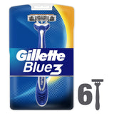 GETIT.QA- Qatar’s Best Online Shopping Website offers GILLETTE BLUE3 MENÂ€™S DISPOSABLE RAZORS 6 PCS at the lowest price in Qatar. Free Shipping & COD Available!