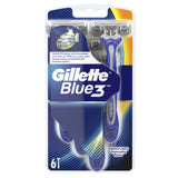 GETIT.QA- Qatar’s Best Online Shopping Website offers GILLETTE BLUE3 MENÂ€™S DISPOSABLE RAZORS 6 PCS at the lowest price in Qatar. Free Shipping & COD Available!