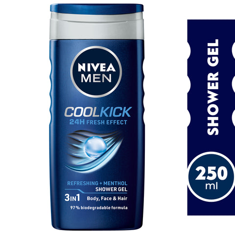 GETIT.QA- Qatar’s Best Online Shopping Website offers NIVEA MEN 3IN1 COOL KICK SHOWER GEL 250 ML at the lowest price in Qatar. Free Shipping & COD Available!