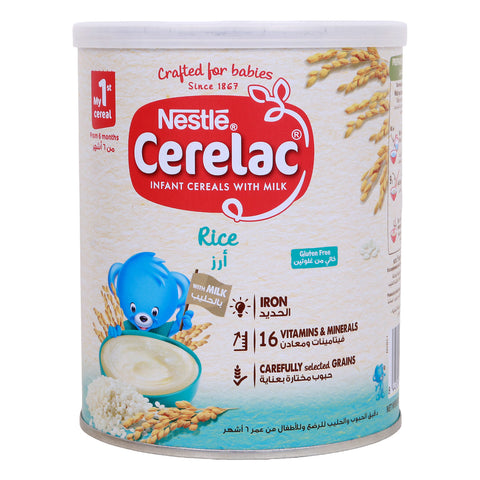 GETIT.QA- Qatar’s Best Online Shopping Website offers NESTLE CERELAC INFANT CEREALS WITH IRON + RICE FROM 6 MONTHS 400 G at the lowest price in Qatar. Free Shipping & COD Available!