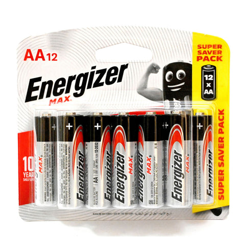 GETIT.QA- Qatar’s Best Online Shopping Website offers ENERGIZER MAX ALKALINE AA BATTERY, 1.5 V, 12 PCS, EP91BP12 at the lowest price in Qatar. Free Shipping & COD Available!