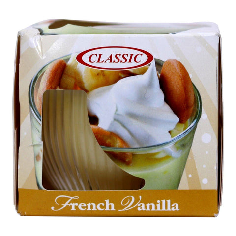 GETIT.QA- Qatar’s Best Online Shopping Website offers CLASSIC CANDLE FRENCH VANILLA 4OZ
 at the lowest price in Qatar. Free Shipping & COD Available!