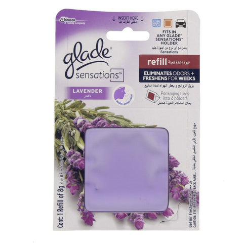 GETIT.QA- Qatar’s Best Online Shopping Website offers GLADE SENSATION LAVENDER GEL AIR FRESHENER 8 GM at the lowest price in Qatar. Free Shipping & COD Available!