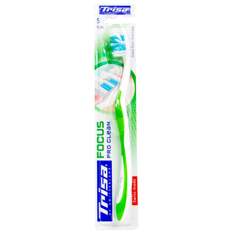 GETIT.QA- Qatar’s Best Online Shopping Website offers TRISA FOCUS PRO CLEAN SOFT TOOTH BRUSH 1 PC at the lowest price in Qatar. Free Shipping & COD Available!