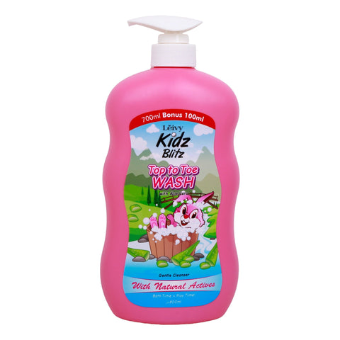 GETIT.QA- Qatar’s Best Online Shopping Website offers Levy Kids Blitz Top to Toe Wash With Aloevera 800 ml at the lowest price in Qatar. Free Shipping & COD Available!