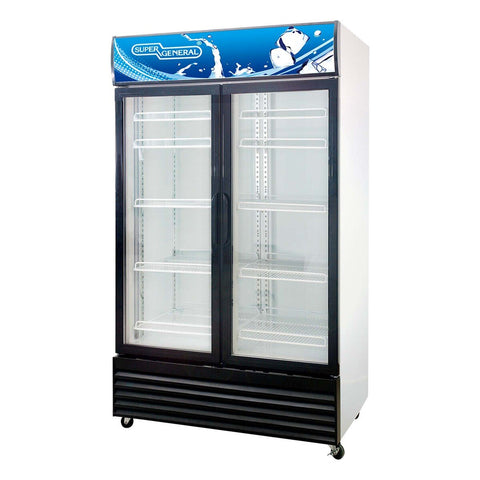 GETIT.QA- Qatar’s Best Online Shopping Website offers SUPER GENERAL DOUBLE DOOR SHOWCASE CHILLER, 800 L GROSS CAPACITY, WHITE/BLACK, SGSC818IF at the lowest price in Qatar. Free Shipping & COD Available!