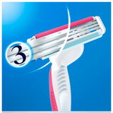 GETIT.QA- Qatar’s Best Online Shopping Website offers GILLETTE SIMPLY VENUS 3 BLADE PLUS DISPOSABLE RAZOR 3 PCS at the lowest price in Qatar. Free Shipping & COD Available!