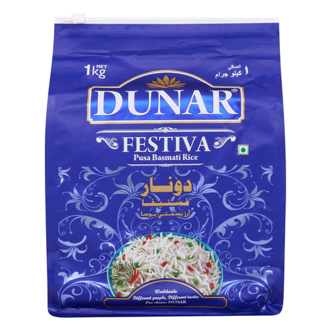GETIT.QA- Qatar’s Best Online Shopping Website offers Dunar Festiva Pusa Basmati Rice 1 kg at the lowest price in Qatar. Free Shipping & COD Available!
