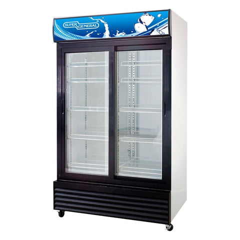 GETIT.QA- Qatar’s Best Online Shopping Website offers SUPER GENERAL SLIDING DOUBLE DOOR CHILLER, 1000 L GROSS CAPACITY, WHITE/BLACK, SGSC1017 IS at the lowest price in Qatar. Free Shipping & COD Available!