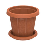 GETIT.QA- Qatar’s Best Online Shopping Website offers COSMOPLAST CEDARGRAIN FLOWERPOT WITH TRAY 8" IFFPXX143 ASSORTED COLOR at the lowest price in Qatar. Free Shipping & COD Available!