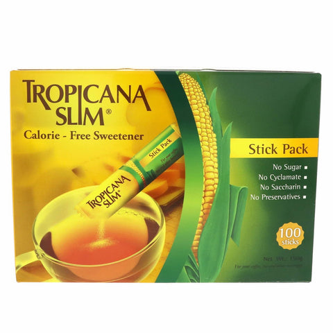 GETIT.QA- Qatar’s Best Online Shopping Website offers TROPICANA SLIM CALORIE FREE SWEETENER 100 STICKS 150 G at the lowest price in Qatar. Free Shipping & COD Available!