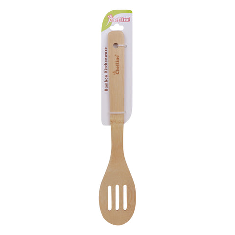 GETIT.QA- Qatar’s Best Online Shopping Website offers CHEFLINE NATURAL BAMBOO SLOTTED SPOON-- 1910 at the lowest price in Qatar. Free Shipping & COD Available!