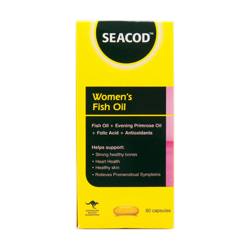 GETIT.QA- Qatar’s Best Online Shopping Website offers SEACOD WOMENÂ€™S FISH OIL CAPSULES 60 PCS at the lowest price in Qatar. Free Shipping & COD Available!