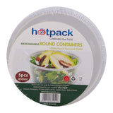 GETIT.QA- Qatar’s Best Online Shopping Website offers Hotpack Microwavable Round Containers 5 pcs 450 ml at the lowest price in Qatar. Free Shipping & COD Available!
