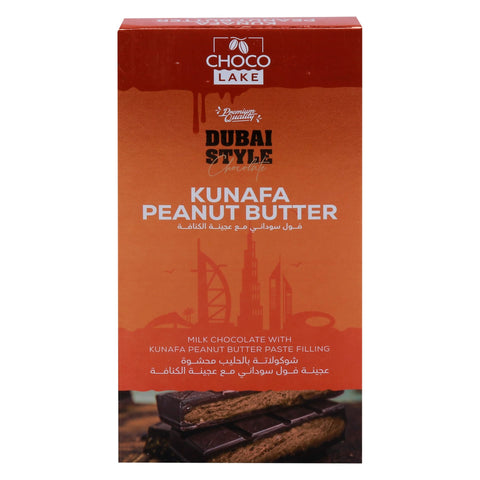 GETIT.QA- Qatar’s Best Online Shopping Website offers Choco Lake Dubai Style Kunafa Peanut Butter Milk Chocolate Bar 190 g at the lowest price in Qatar. Free Shipping & COD Available!

