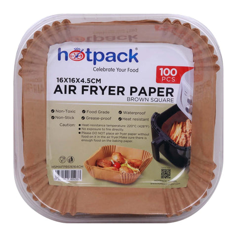 GETIT.QA- Qatar’s Best Online Shopping Website offers Hotpack Air Fryer Paper Brown Square 16 x 16 x 4.5 cm 100 pcs at the lowest price in Qatar. Free Shipping & COD Available!
