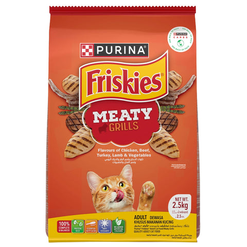 GETIT.QA- Qatar’s Best Online Shopping Website offers Purina Friskies Meaty Grill Cat Food 2.5 kg at the lowest price in Qatar. Free Shipping & COD Available!
