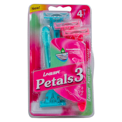 GETIT.QA- Qatar’s Best Online Shopping Website offers LASER PETALS 3 DISPOSABLE RAZOR 4 PCS at the lowest price in Qatar. Free Shipping & COD Available!