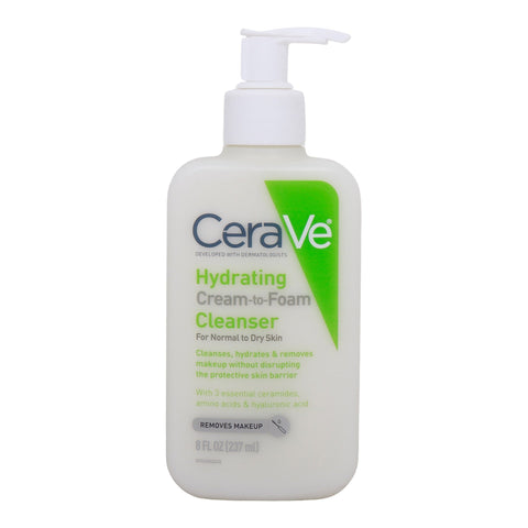GETIT.QA- Qatar’s Best Online Shopping Website offers CeraVe Hydrating Cream to Foam Cleanser For Normal to Dry Skin 237 ml at the lowest price in Qatar. Free Shipping & COD Available!