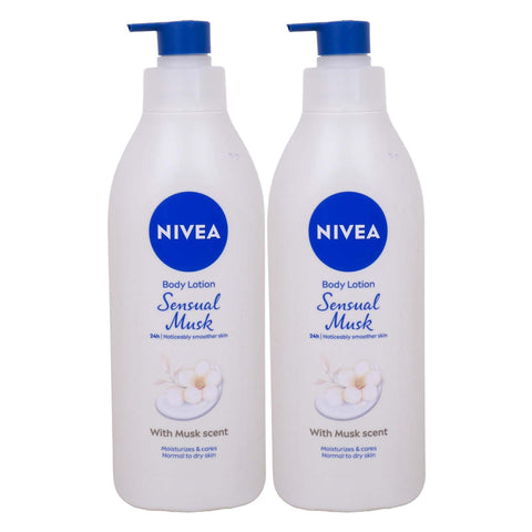 GETIT.QA- Qatar’s Best Online Shopping Website offers Nivea Sensual Musk Body Lotion 2 x 400 ml at the lowest price in Qatar. Free Shipping & COD Available!