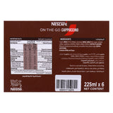 GETIT.QA- Qatar’s Best Online Shopping Website offers Nescafe On-The-Go Cappuccino Drink Value Pack 6 x 225 ml at the lowest price in Qatar. Free Shipping & COD Available!