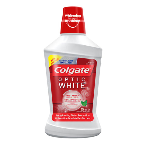 GETIT.QA- Qatar’s Best Online Shopping Website offers COLGATE MOUTHWASH OPTIC WHITE-- 500 ML at the lowest price in Qatar. Free Shipping & COD Available!