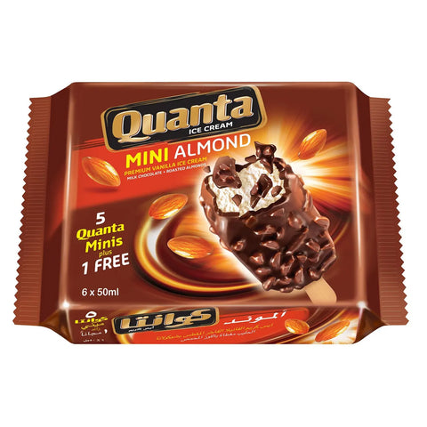GETIT.QA- Qatar’s Best Online Shopping Website offers QUANTA MINI ALMOND ICE CREAM STICK 6 X 50 ML at the lowest price in Qatar. Free Shipping & COD Available!