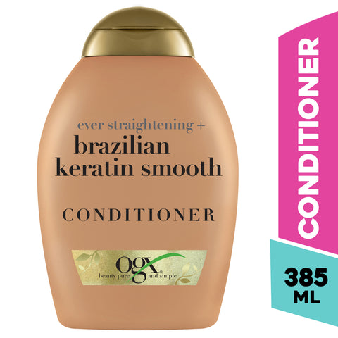 GETIT.QA- Qatar’s Best Online Shopping Website offers OGX CONDITIONER EVER STRAIGHTENING + KERATIN SMOOTH 385 ML at the lowest price in Qatar. Free Shipping & COD Available!