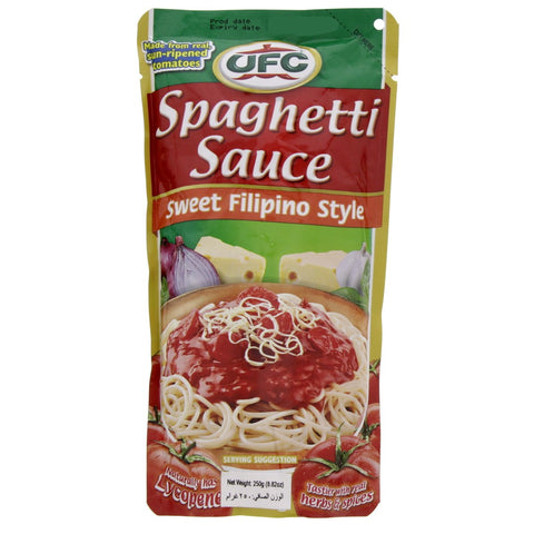 GETIT.QA- Qatar’s Best Online Shopping Website offers UFC SWEET FILIPINO STYLE SPAGHETTI SAUCE 250 G at the lowest price in Qatar. Free Shipping & COD Available!