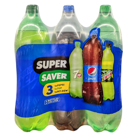GETIT.QA- Qatar’s Best Online Shopping Website offers PEPSI-- 7UP-- Mountain Dew PACK 3 X 1.25LITRE at the lowest price in Qatar. Free Shipping & COD Available!