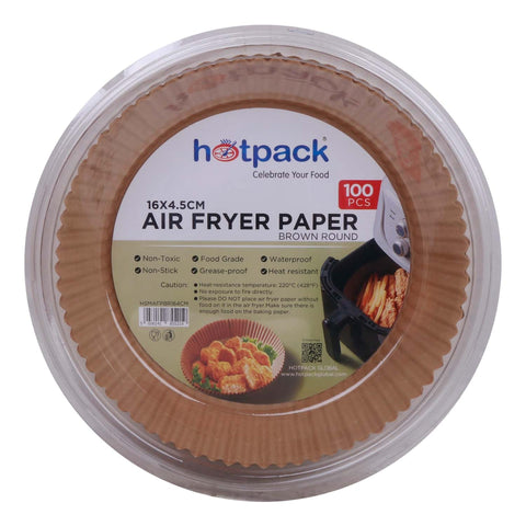 GETIT.QA- Qatar’s Best Online Shopping Website offers Hotpack Air Fryer Paper Brown Round 16 x 4.5 cm 100 pcs at the lowest price in Qatar. Free Shipping & COD Available!
