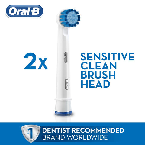 GETIT.QA- Qatar’s Best Online Shopping Website offers ORAL B SENSITIVE CLEAN REPLACEMENT BRUSH HEAD 2 COUNT at the lowest price in Qatar. Free Shipping & COD Available!