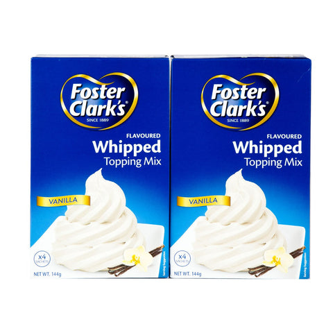 GETIT.QA- Qatar’s Best Online Shopping Website offers FOSTER CLARK'S WHIPPED TOPPING MIX ASSORTED VALUE PACK 2 X 144 G at the lowest price in Qatar. Free Shipping & COD Available!