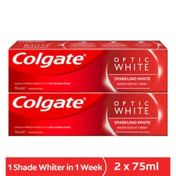 Colgate Toothpaste Optic White Sparkling Whitening Mint 2 x 75 ml