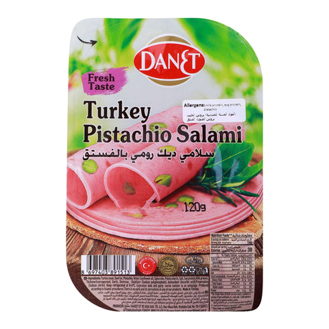 GETIT.QA- Qatar’s Best Online Shopping Website offers Danet Turkey Pistachio Salami 120 g at the lowest price in Qatar. Free Shipping & COD Available!
