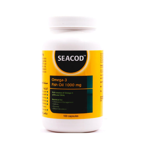 GETIT.QA- Qatar’s Best Online Shopping Website offers SEACOD OMEGA-3 FISH OIL 1000MG 100PCS at the lowest price in Qatar. Free Shipping & COD Available!