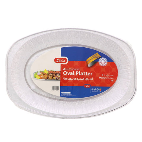 GETIT.QA- Qatar’s Best Online Shopping Website offers LULU ALUMINIUM OVAL PLATTER MEDIUM 5 PCS at the lowest price in Qatar. Free Shipping & COD Available!