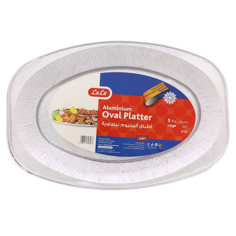 GETIT.QA- Qatar’s Best Online Shopping Website offers LULU ALUMINIUM OVAL PLATTER LARGE 5PCS at the lowest price in Qatar. Free Shipping & COD Available!
