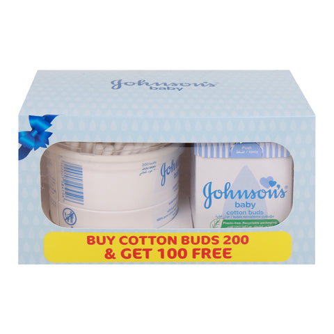 GETIT.QA- Qatar’s Best Online Shopping Website offers JOHNSONS BABY COTTON BUDS 200 PCS + 100 PCS at the lowest price in Qatar. Free Shipping & COD Available!