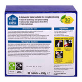 GETIT.QA- Qatar’s Best Online Shopping Website offers CLEAN N FRESH LEMON DISHWASHER TABLETS 30 PCS 450 G at the lowest price in Qatar. Free Shipping & COD Available!