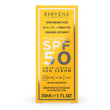 GETIT.QA- Qatar’s Best Online Shopping Website offers Biovene Barcelona Hyaluronic SPF 50 Anti Aging Sun Serum 30 ml at the lowest price in Qatar. Free Shipping & COD Available!