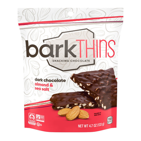 GETIT.QA- Qatar’s Best Online Shopping Website offers BARK THINS DARK CHOCOLATE ALMOND & SALT SNACKING CHOCOLATE 133 G at the lowest price in Qatar. Free Shipping & COD Available!
