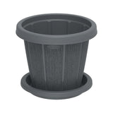GETIT.QA- Qatar’s Best Online Shopping Website offers COSMOPLAST CEDARGRAIN FLOWERPOT WITH TRAY 8" IFFPXX143 ASSORTED COLOR at the lowest price in Qatar. Free Shipping & COD Available!