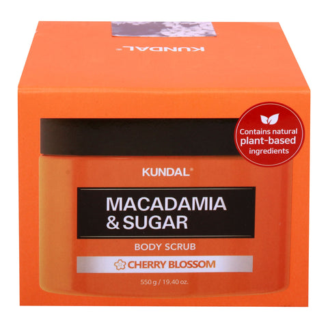 GETIT.QA- Qatar’s Best Online Shopping Website offers Kundal Macadamia & Sugar Body Scrub Cherry Blossom 550 g at the lowest price in Qatar. Free Shipping & COD Available!